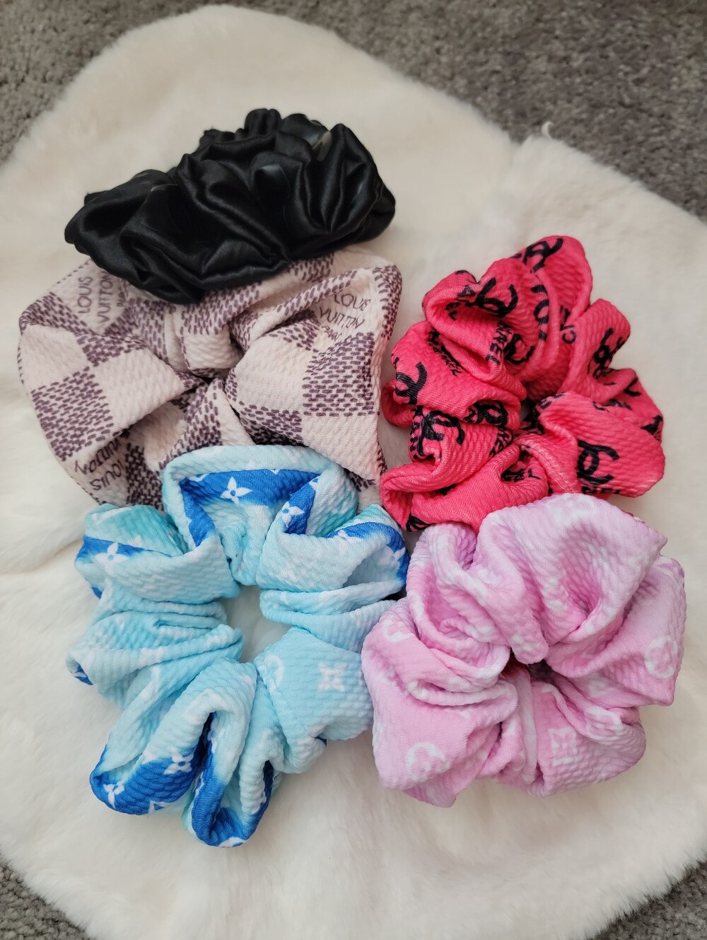 1pc Stylish Patterned Hair Scrunchie Hair Tie